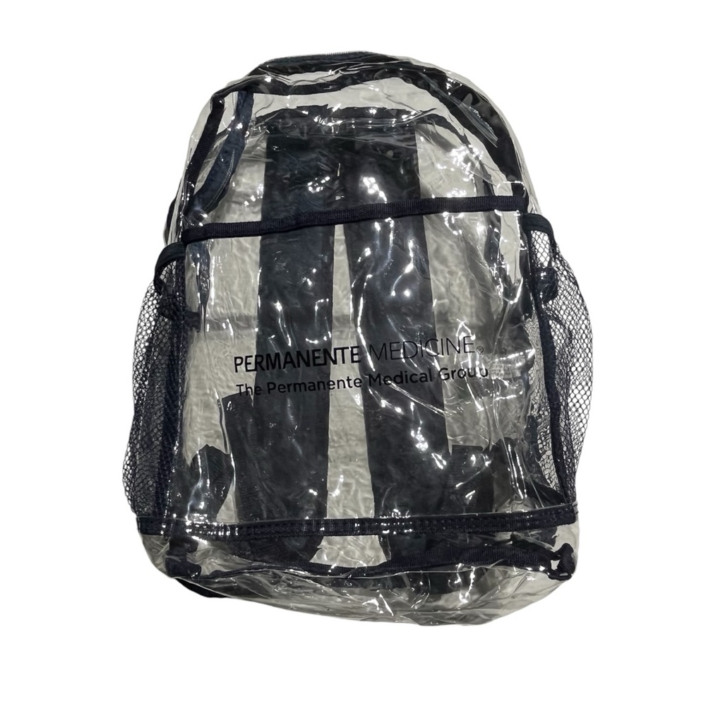 NEW! Transparent PVC/navy blue backpack